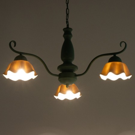 Luracia chandelier 3he27 40W green-white 69x69x37-72 cm Bayerlux-3