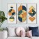 Sticker Plastic Interior triptych "Geometric shapes" set 3 sheets 29.5x61 cm