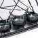 Climber Metal, glass for 3 candles "Loft. Trapezius" black 21x7x18 cm