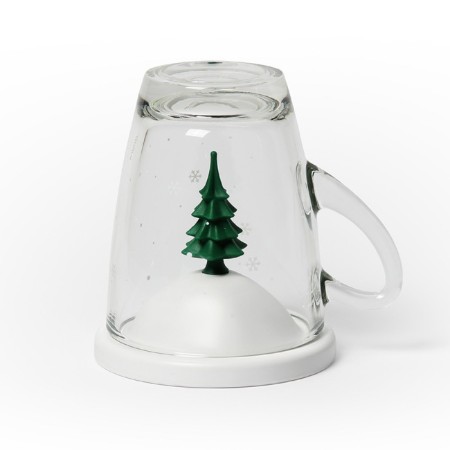 Winter lid cup, 250 ml, white with green-1