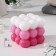 Figure Aromatic candle "Babb cube", 6 cm, white-red, berries