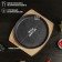 Cast -iron pan on the wooden stand Magma "Circle", 22 × 2.5 cm, black color