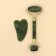 A set of guaasha massages for the face “will be beautiful every day”, calcite and serpenta, 14 x 20 cm