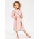 Waffle hood with a hood, height 134-140 cm, pink color