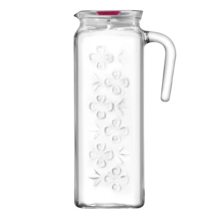 A jug with a lid Lav Bloom, glass, 1.2 l