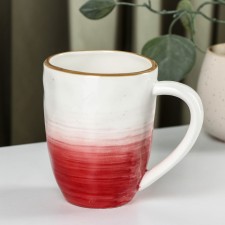 Cosmos porcelain mug, 470 ml, red color