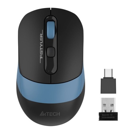 Mouse A4Tech FSTYLER FG10CS AIR Black/Blue Optical (2000DPI) Silent Wireless USB DL 103385-1