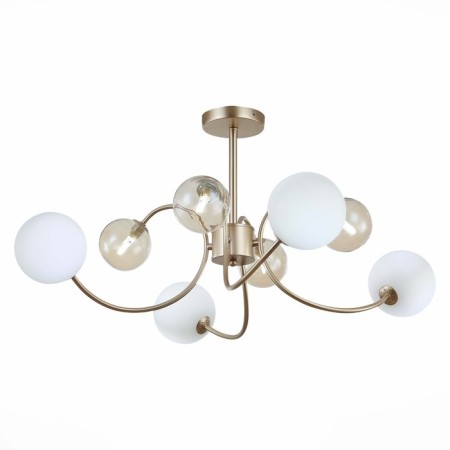 Ceiling EVOLUCE lamp. Sle220922-08. FORMAE. 8x5 watts, G9, 4000k, 79x79x38 cm, golden color