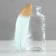 A set of goose feathers 15-20 cm, 10 pcs, mint with gold