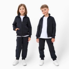 Children's costume (sweatshirt, trousers) minku color graphite, height 128 cm