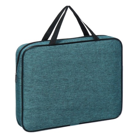 Folder with A4 handles, 350 x 270 x 60 mm, textile, premium office PDM-111 "Aquamarin"-6