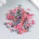 Glass beads 6/0 "Cube. Translucent. Pink-gray" 10 g