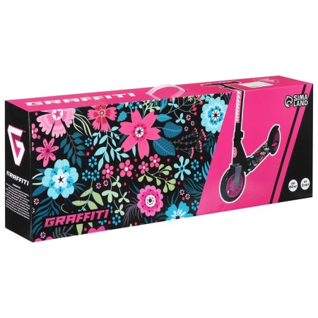 Graffiti scooter, folding, Pu 200 mm wheels, ABEC 7, black color-9