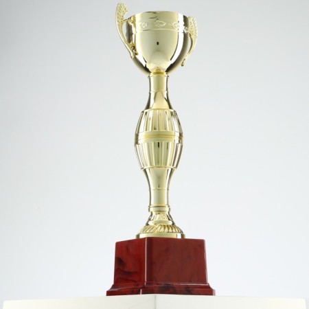 Cup 042C, award figure, gold, plastic stand, 26.2 × 8.7 × 7.5 cm.-2