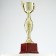 Cup 042C, award figure, gold, plastic stand, 26.2 × 8.7 × 7.5 cm.