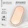 Donyshko for knitting, oval with parallel sides - 22 × 10.2 cm, HDF 3 mm, white