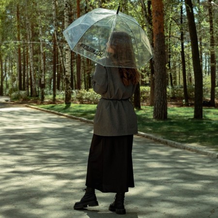 Umbrella Women's Dome "POSSIBLE", 8 spokes, D = 88 cm, transparent-7
