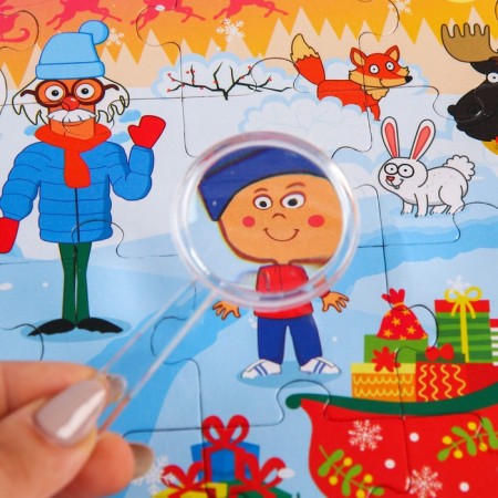 Puzzle “Collect, find, show. New Year ", Blue Tractor, 35 elements-2