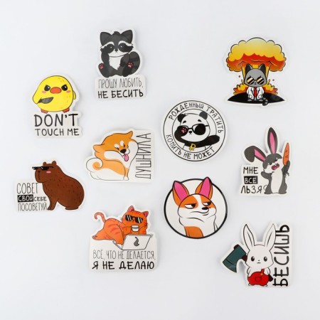 Stickers on the suitcase "I am all lies", 10 pcs, 8 × 8 cm-2