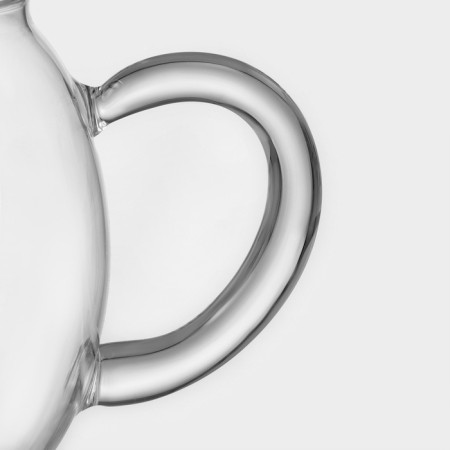 A glass teapot with a bamboo cover and a metal filter “IVF. Babble ", 1.5 l, 26.5 × 14 × 16.5 cm-3