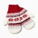 Female mittens, red color, size 18