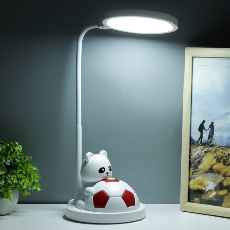 Blue table "Bear with the ball" LED white-red 14x15x48 cm Risalux-4