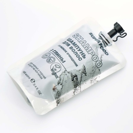 Hair shampoo Café Mimi Super Food “Deep purification. 3 clay ", 100 ml-2