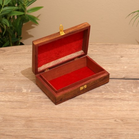 Casket "leaves" wood 20x13x6 cm-1