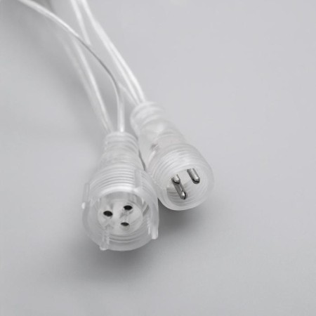 Garland "network" 2 × 1.5 m, IP44, UMS, transparent thread, 192 LED, white glow, 220 V-2