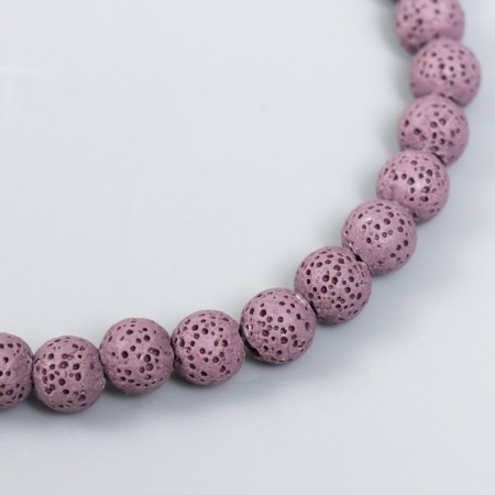 Beads for aromatherapy with the hole "Round. Violet" d = 0.8 cm set 50 pcs +-5-1