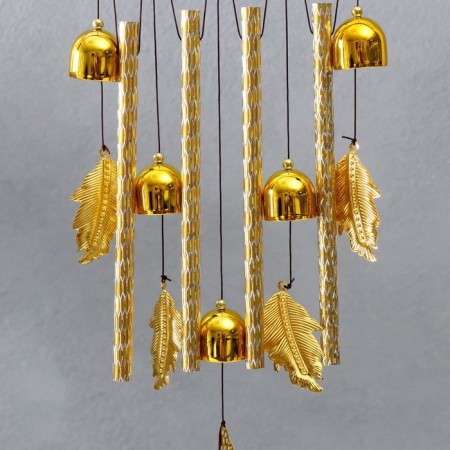 Wind Music Metal "leaves and butterflies" 5 bells 65x17 cm-2
