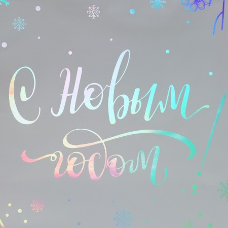 The holographic vertical package “Bright New Year”, 26 x 32 x 9 cm, New Year-4
