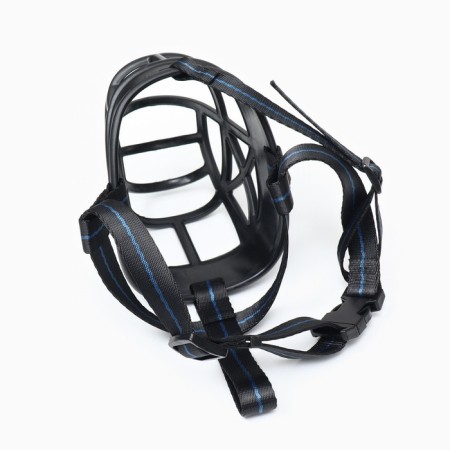 Dog muzzle No. 5 with a tripartite strap, rubber, DN 12 cm, ohm 35 cm, black-3