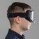 Glasses-mask, with removable nose protection, transparent glass, black
