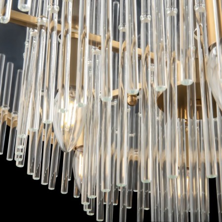 Suspended lamp 60W, 9XE14, 66x60 cm, brass-6