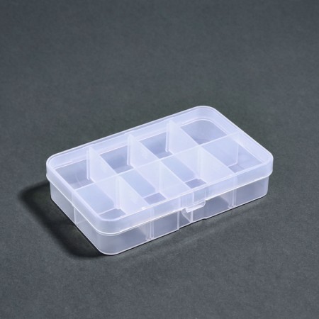 Organizer for decor, mobile cells, 8 cells, 10.6 × 6.5 × 2.3 cm, the color is transparent-5