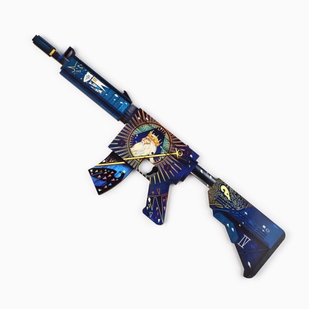 Wooden weapons, children's souvenir "Emperor", machine gun, gun, hunting knife, set 3 pcs-2