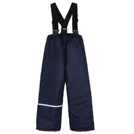 Children's trousers insulated, height 164 cm, dark blue color