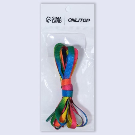 Shoes for shoes, steam, flat, 8 mm, 90 cm, rainbow color-4