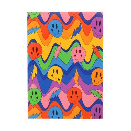 Notepad A6, 50 sheets on the glue "Liquid Smiles", cover coated cardboard, VD-LK, block 65 g/m2, mix