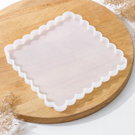 Mold Dolyana "Blossom. Square ", silicone, 19.5 × 19.5 × 1.1 cm-1