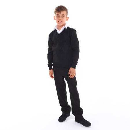 School jumper-unit for boys, black color, height 158-164cm-1
