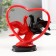 Souvenir Polystone "Doves by the Heart" Red-Cherry 12x11.5x4.5 cm