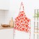 Apron "Ethel" Red Hearts 60x65cm, 100% cotton, sarzha 190 g/m2