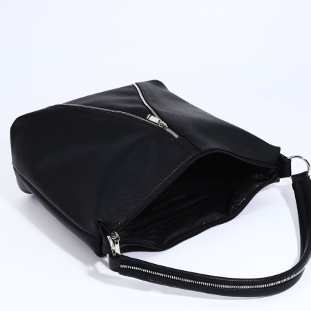 Magic bag "Olivi" with lightning, external pocket, black color-7