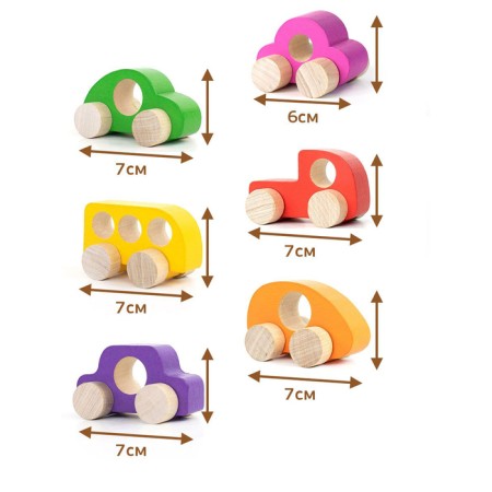 Wooden figure "catka" "Machines Tomik" Set: 5 pieces-2