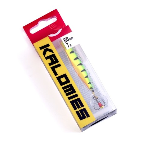 Brountry Vertical Winter Lucky John Kalomies with a chain and hook, 6 cm, Tiger blister-1