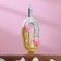 Candle for Cake "Hearts" silver-gold, 10.2 cm, number "0"