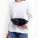 Textile belt bag with a pocket pocket 30*14*6 cm