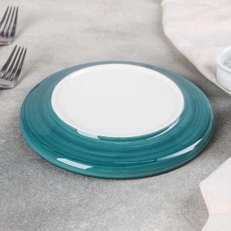 Ceramic "branch" plate, d = 20 cm, white color-2